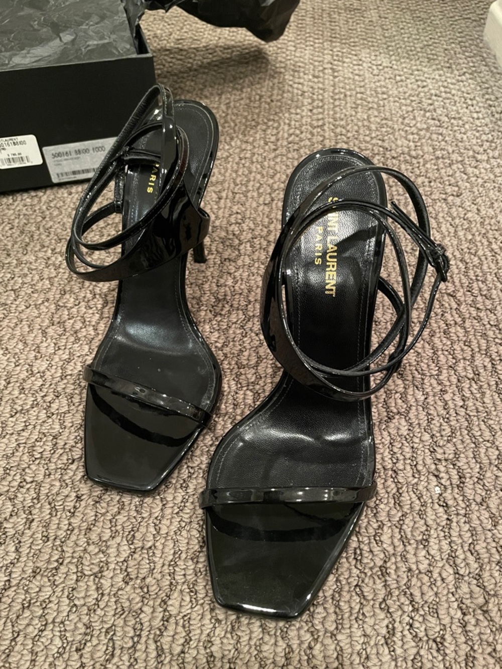 Saint Laurent Amber Edie Sandal Heels - Picture 2 of 8